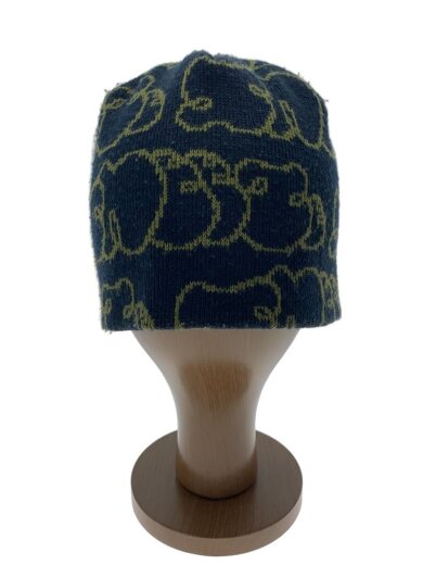 商品画像：sneeze　magazine beanie/ニットキャップ/アクリル/ネイビー/総柄/メンズ// 1