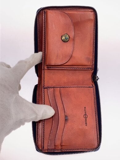 商品画像：2つ折り財布/レザー/ブラウン/無地/メンズ/12001382100 4