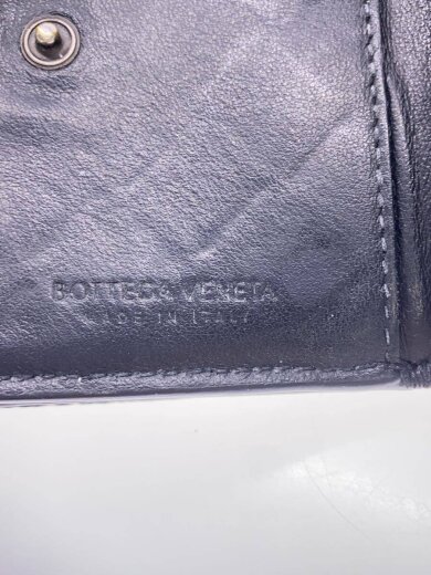 商品画像：イントレチャート/3つ折り財布/レザー/BLK/メンズ/小傷/使用感 3