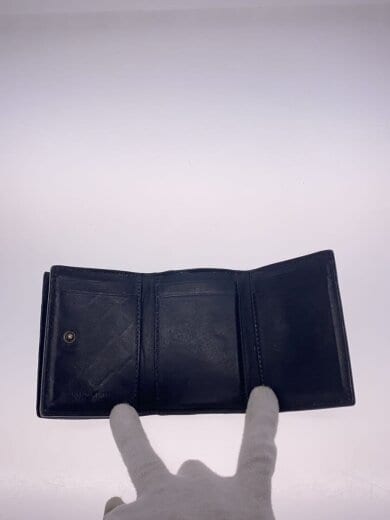 商品画像：イントレチャート/3つ折り財布/レザー/BLK/メンズ/小傷/使用感 4