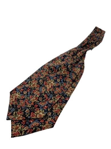 商品画像：スカーフ/シルク/BLK/総柄/レディース 1