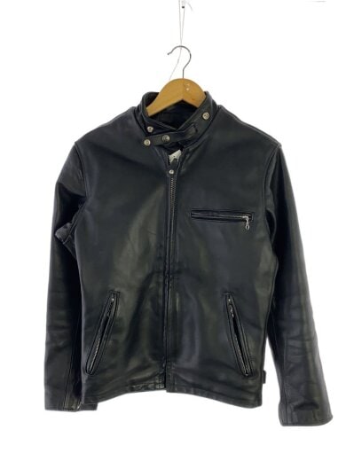 商品画像：シングルライダースジャケット/ライナー付き/34/牛革/BLK/無地/6061 1