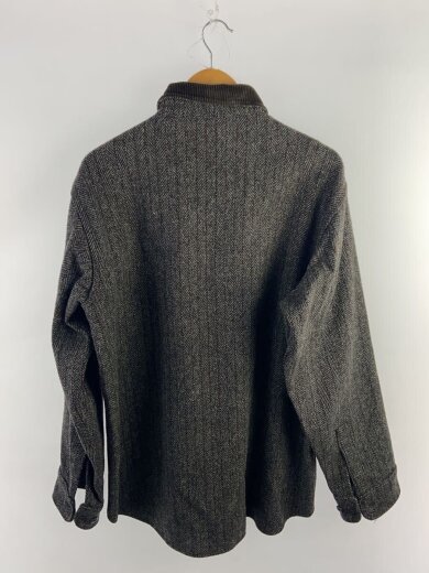 商品画像：USA製/長袖シャツ/L/ウール/グレー//ストライプ 2