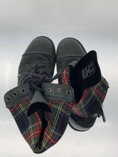 商品画像：14ホール/レースアップ/裏地チェック/UK8/ブラック/レザー/12155 3