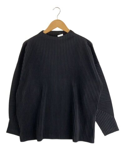 商品画像：23AW/プリーツクルーネックL/Sカットソー/2/ポリエステル/BLK/HP33JK123// 1