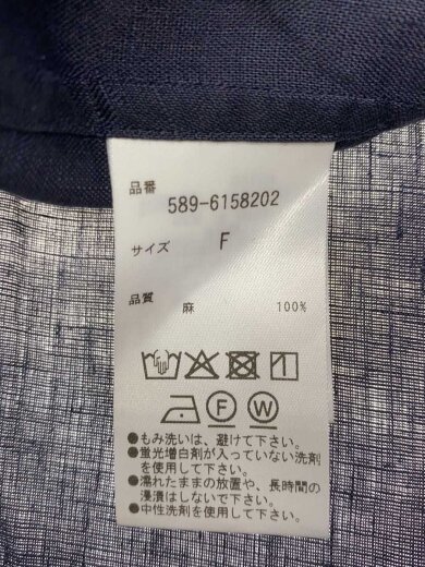商品画像：SOFT LINEN DRESS/半袖ワンピース/FREE/リネン/NVY/589-6158202// 4