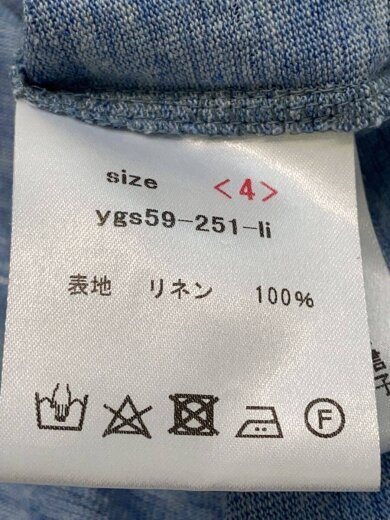商品画像：Tシャツ/4/リネン/BLU/ygs59-251 5