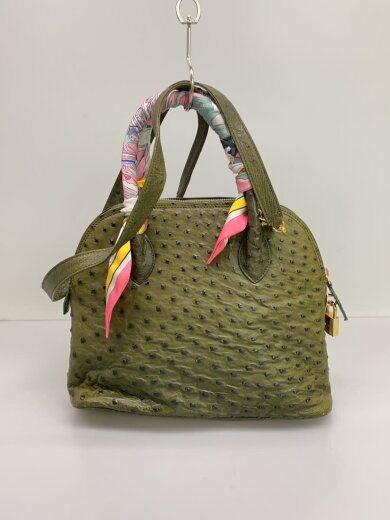 商品画像：ハンドバッグ/レザー/グリーン 3