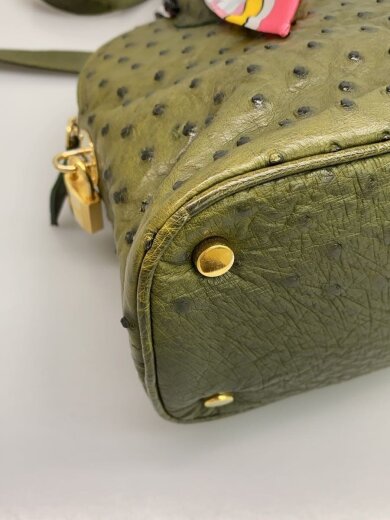 商品画像：ハンドバッグ/レザー/グリーン 7