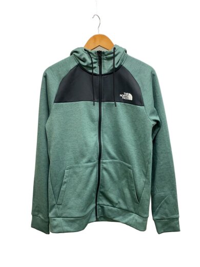 商品画像：ジップパーカー/S/ポリエステル/グリーン/無地/NF0A7Z9O 1