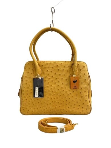 商品画像：JRA/ハンドバッグ/レザー/イエロー/オーストリッチ/JRA 1