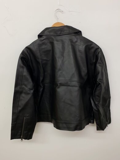 商品画像：ダブルライダースジャケット/FREE/フェイクレザー/BLK/無地/JS071250MW 2