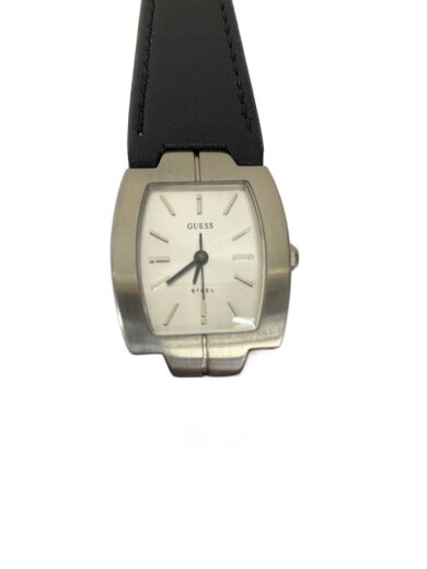 商品画像：クォーツ腕時計/アナログ/レザー/SLV/BLK 1