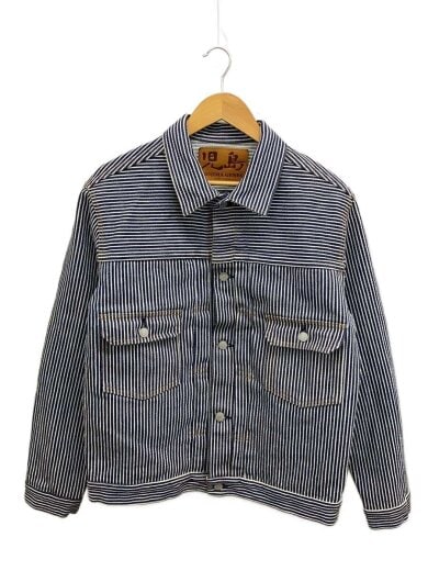 商品画像：Gジャン/XL/デニム/NVY/ストライプ/21oz/2nd/ヒッコリー 1