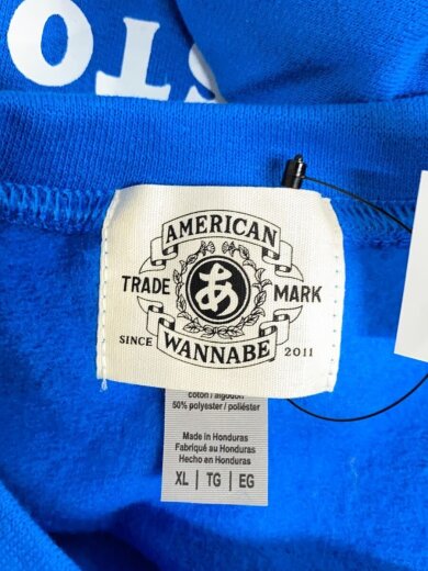 商品画像：AMERICAN WANNABE/スウェット/XL/コットン/BLU 3