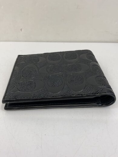 商品画像：2つ折り財布/レザー/ブラック/総柄/メンズ/カードケース付き 3