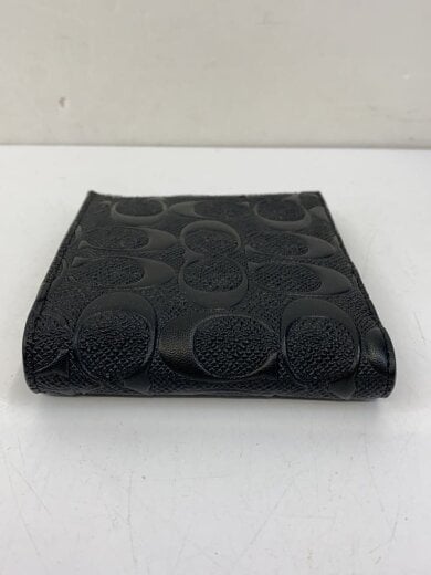 商品画像：2つ折り財布/レザー/ブラック/総柄/メンズ/カードケース付き 4