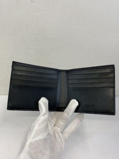 商品画像：2つ折り財布/レザー/ブラック/総柄/メンズ/カードケース付き 7