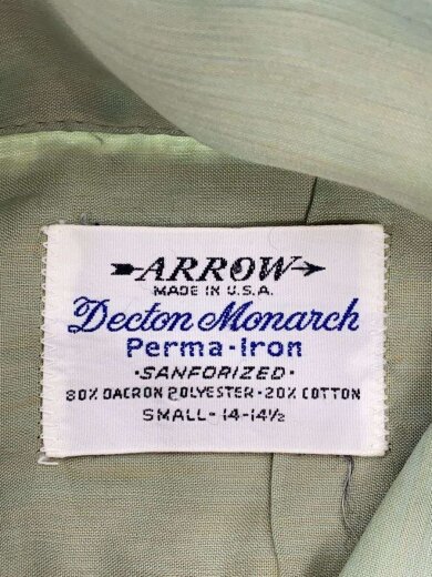 商品画像：開襟/USA製/50s～60s/半袖シャツ/GRN/無地 3