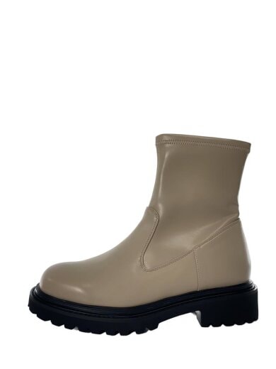 商品画像：サイドゴアブーツ/L/BEG/フェイクレザー/31414 1