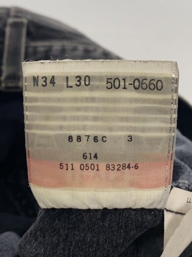 商品画像：90s/ボタン裏511/USA製/ストレートパンツ/34/コットン/BLK/501-0660 5