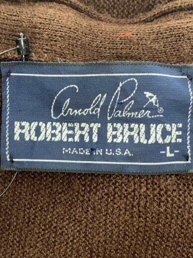 商品画像：アメリカ製/カーディガン(薄手)/L/ウール/KHK/無地/232-167 3