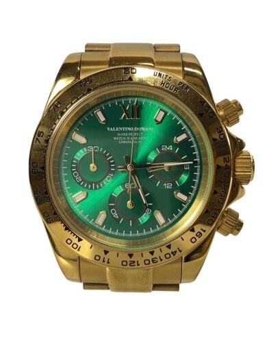 商品画像：クォーツ腕時計/アナログ/GRN/GLD/VD006 1