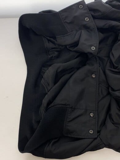 商品画像：フロントスナップロゴカレッジジャケット/ボンバージャケット/S/ナイロン/BLK/768924// 9