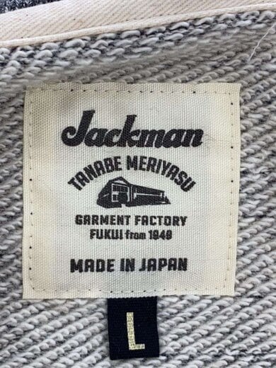 商品画像：ジップパーカー/L/コットン/GRY/JM7293// 3
