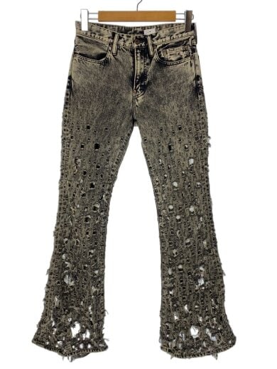 商品画像：Crashed Black Modern Denim Flaボトム/30/コットン/GRY/無地/24410004 1
