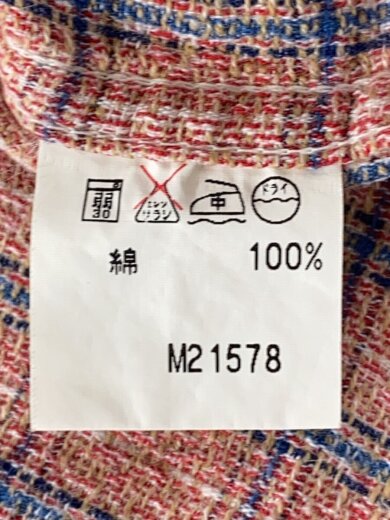 商品画像：長袖シャツ/M/コットン/PNK/チェック/M21578// 4