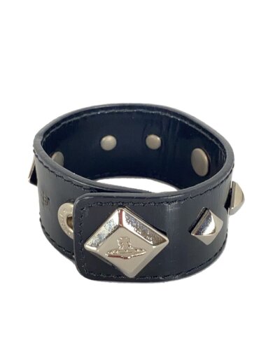 画像：Vivienne Westwoodレザーブレスレット/スタッズ/レザー/ブラック/メンズ1