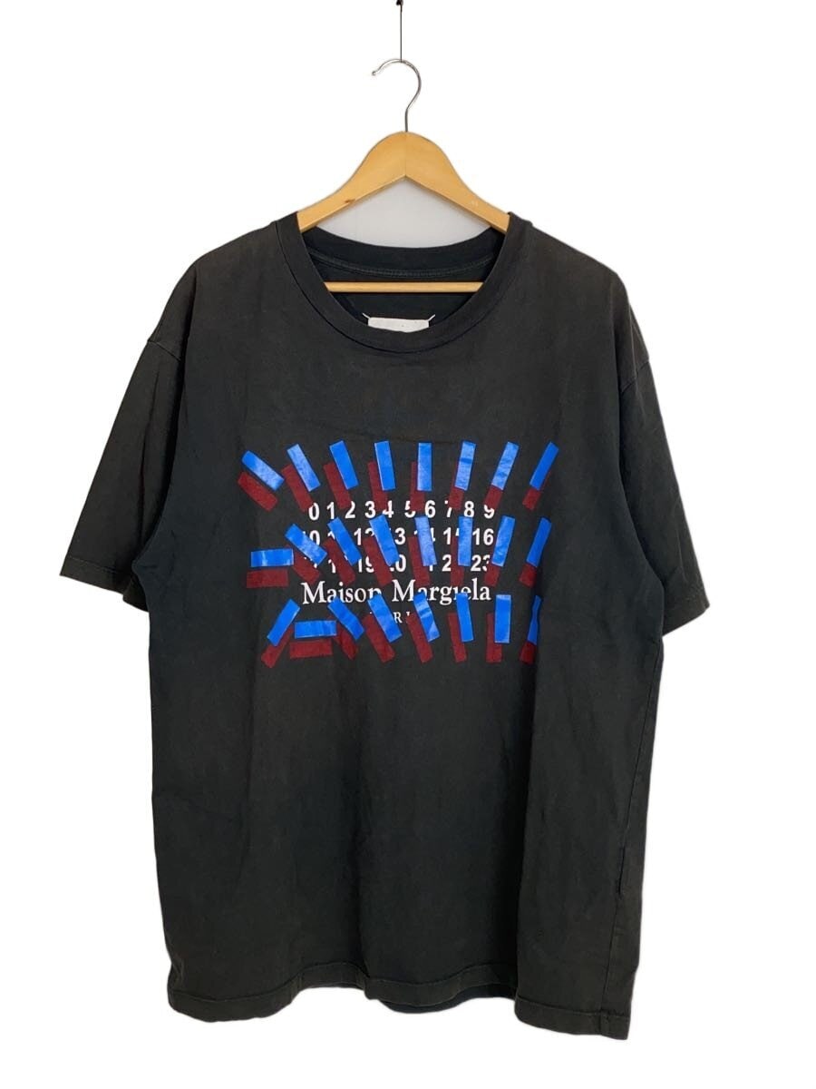 Maison Margiela / 21SS/半袖Tシャツ/46/コットン/ブラック/無地/数字ロゴ