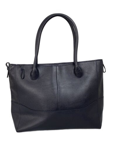 商品画像：トートバッグ/レザー/ネイビー/無地// 1