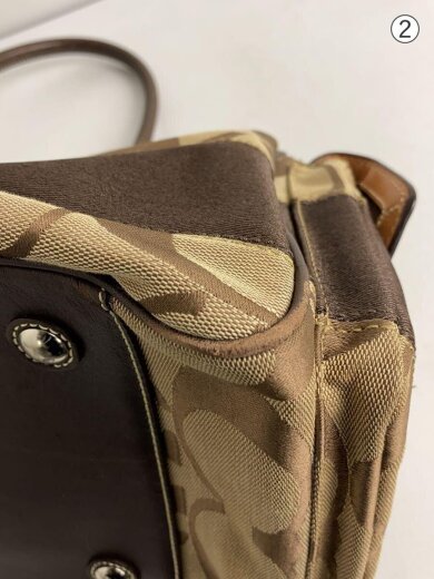 商品画像：ボストンバッグ/キャンバス/ベージュ/総柄 8