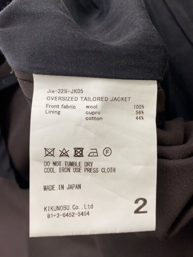 商品画像：テーラードジャケット/2/ウール/GRY/無地/jie-22s-JK05 4