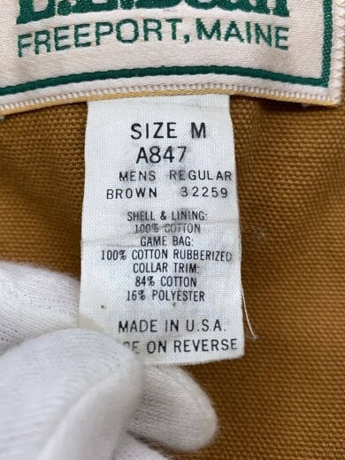 画像：L.L.Beanハンティングジャケット/M/コットン/CML/A8474