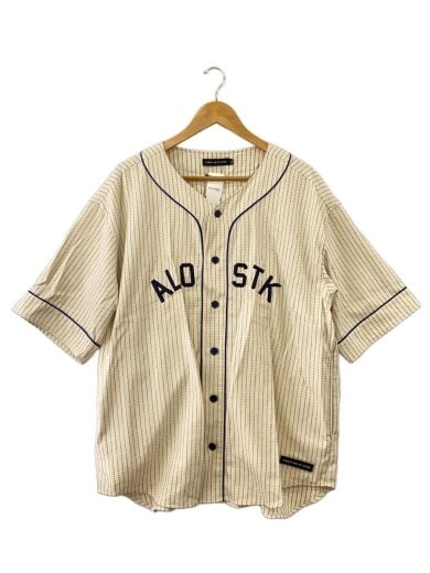 商品画像：半袖シャツ/XL/コットン/BEG/ストライプ// 1