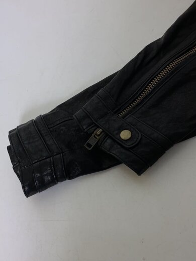 商品画像：PWL51/シングルライダースジャケット/L/羊革/BLK/無地 6