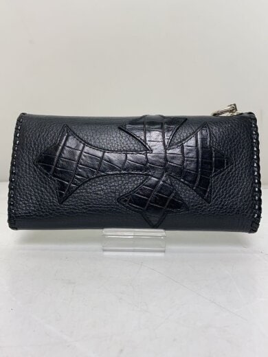 商品画像：長財布/レザー/BLK/無地/メンズ 2