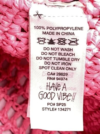 商品画像：トートバッグ/--/PNK/RAFFIA BAG/スレ有 7