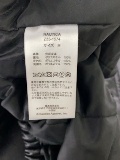 商品画像：レザージャケット・ブルゾン/M/フェイクレザー/BLK/無地/233-1574 4