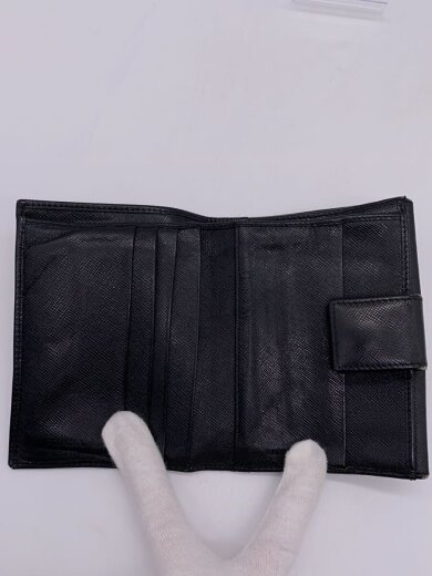 商品画像：2つ折り財布/レザー/BLK/無地/メンズ 4