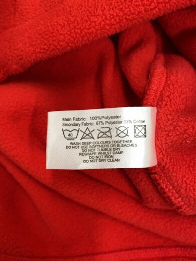 商品画像：フリースジャケット/L/ポリエステル/RED/RYF1 4