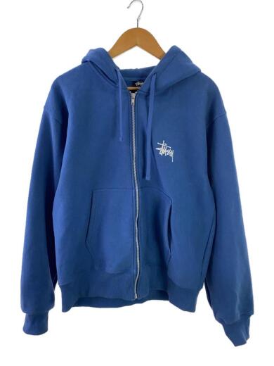 画像：STUSSYジップパーカー/M/コットン/BLU1