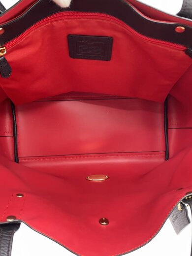 画像：COACHマーケットトート/A4収納可能/トートバッグ/レザー/GRY/無地/588496