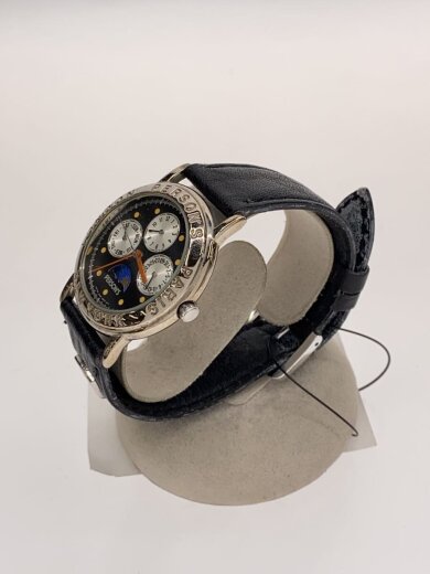 商品画像：クォーツ腕時計/アナログ/レザー/BLK/BLK/V33F-6010 2