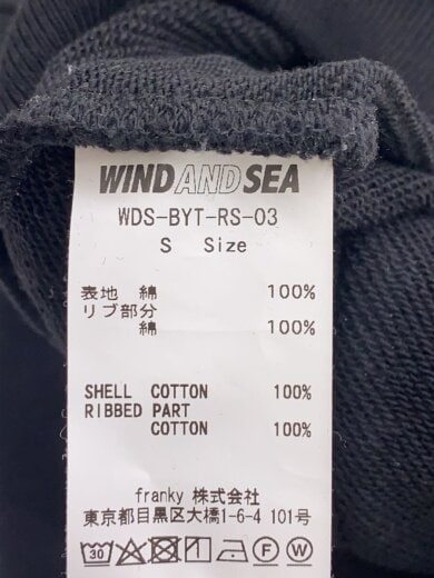 商品画像：S-HOODIE/パーカー/S/コットン/BLK/WDS-BYT-RS-03 4