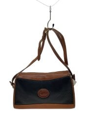 70s/USA製/ショルダーバッグ/レザー/BLK