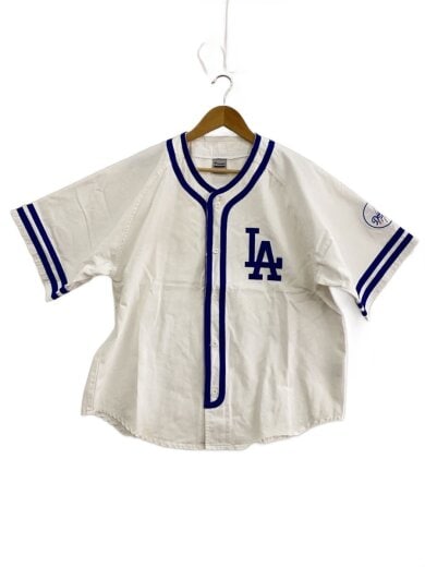 商品画像：ゲームシャツ/ベースボールシャツ/半袖シャツ/XL/コットン/WHT/ホワイト 1